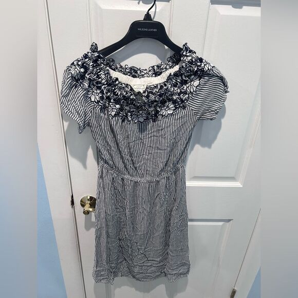 H&M Blue and white striped midi dress Size 8 - Picture 3 of 6